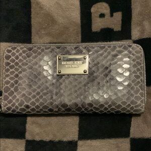 Michael Kors Gray Snakeskin Clutch